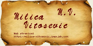 Milica Vitošević vizit kartica
